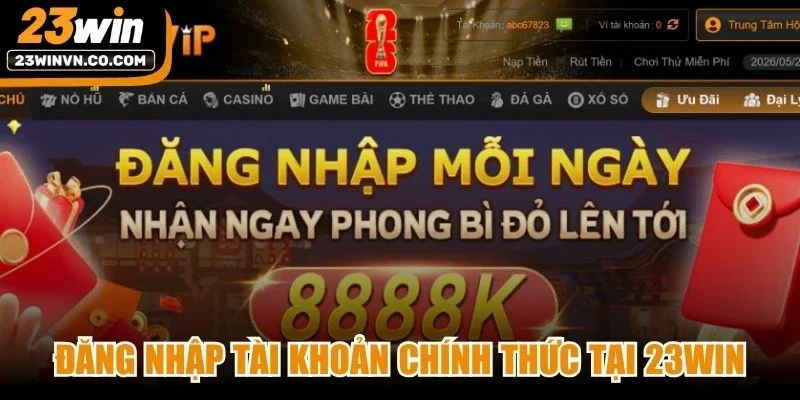 Đăng nhập tài khoản chính thức tại 23Win